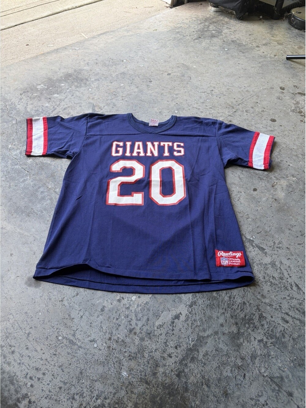 Vintage NFL New York Giants Jersey Style T Shirt 11 Rawlings USA XL 80s